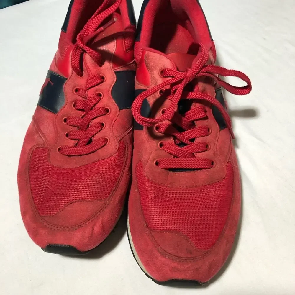 Polo Ralph Lauren sport mens slaton pony red blue lace up sneakers 14D classic